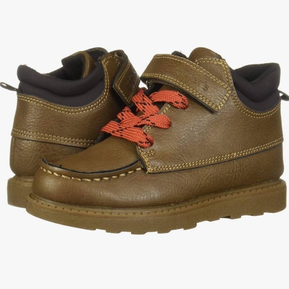 Carter's Brown Boots with Orange Accents